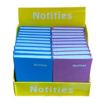 notitieboekje paars-blauw 7.5x11cm promo