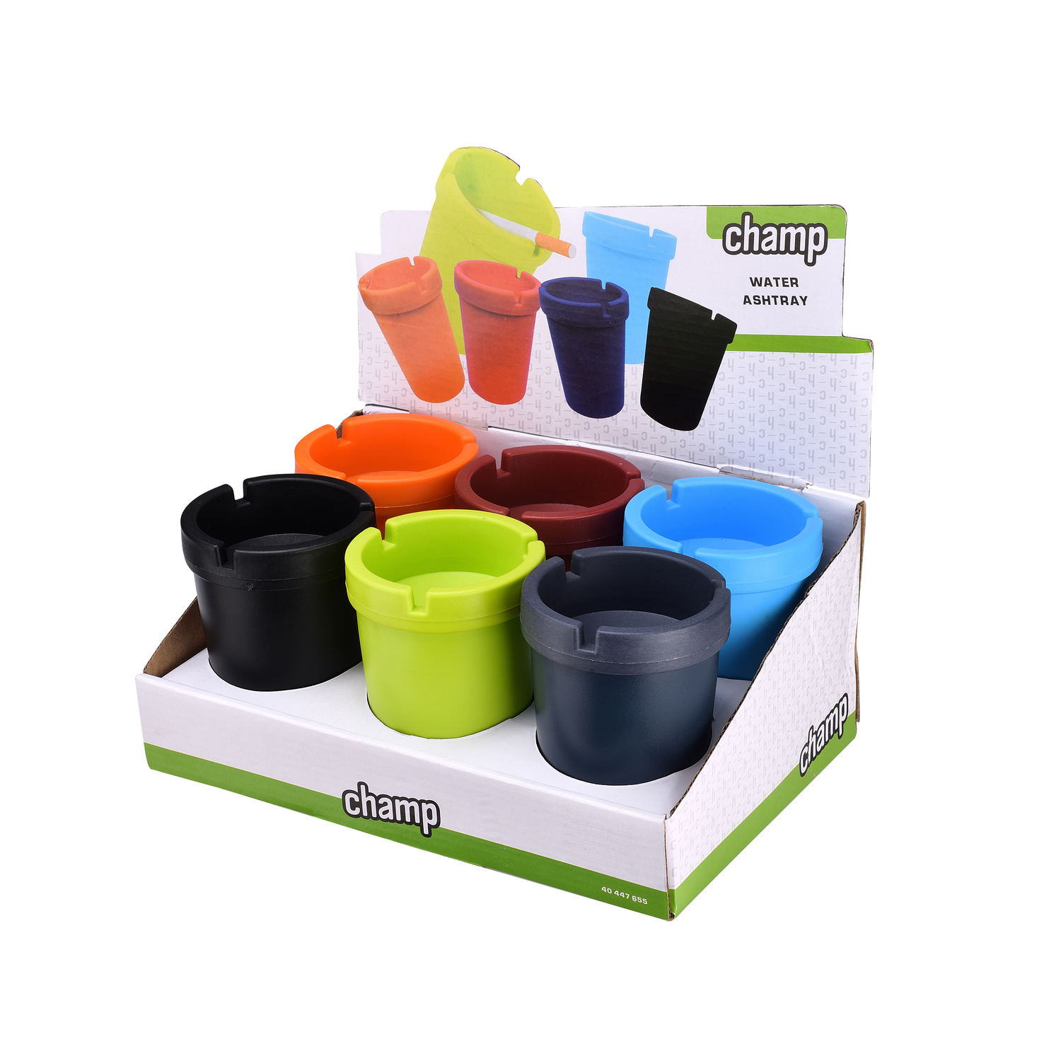 asbak champ 11cm plastiek kunststof kleur ass stockverkoop asbakken