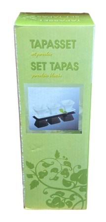 set tapas porcelain blanche