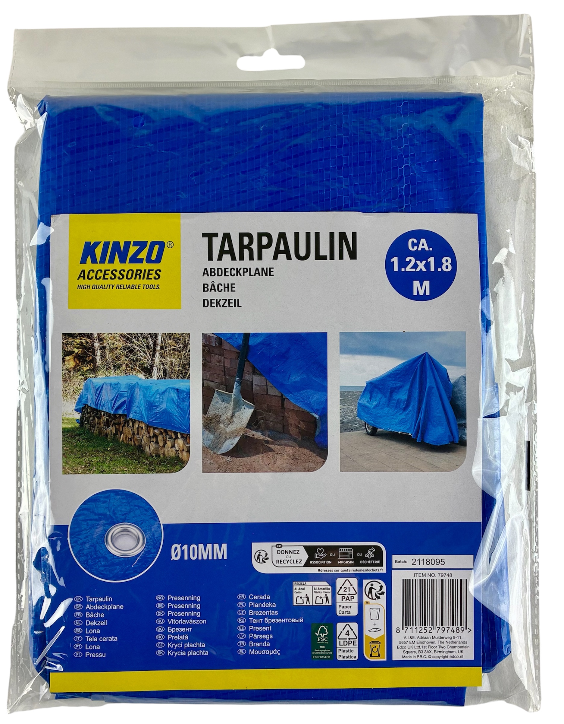 bache 1.2x1.85mtr kinzo