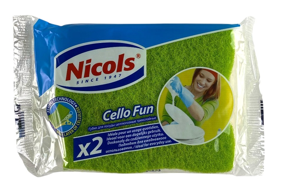 s-2 eponges veg grat nicols cello fun fluo