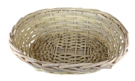 panier blanc oval 35x27xh9cm