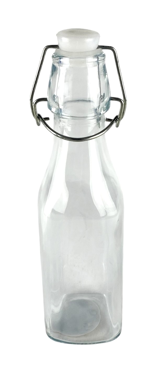 fles glas met rietje 300ml stockverkoop deco