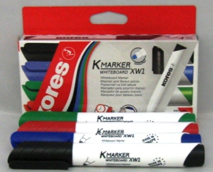 kores s-4 whiteboard marker ronde tip