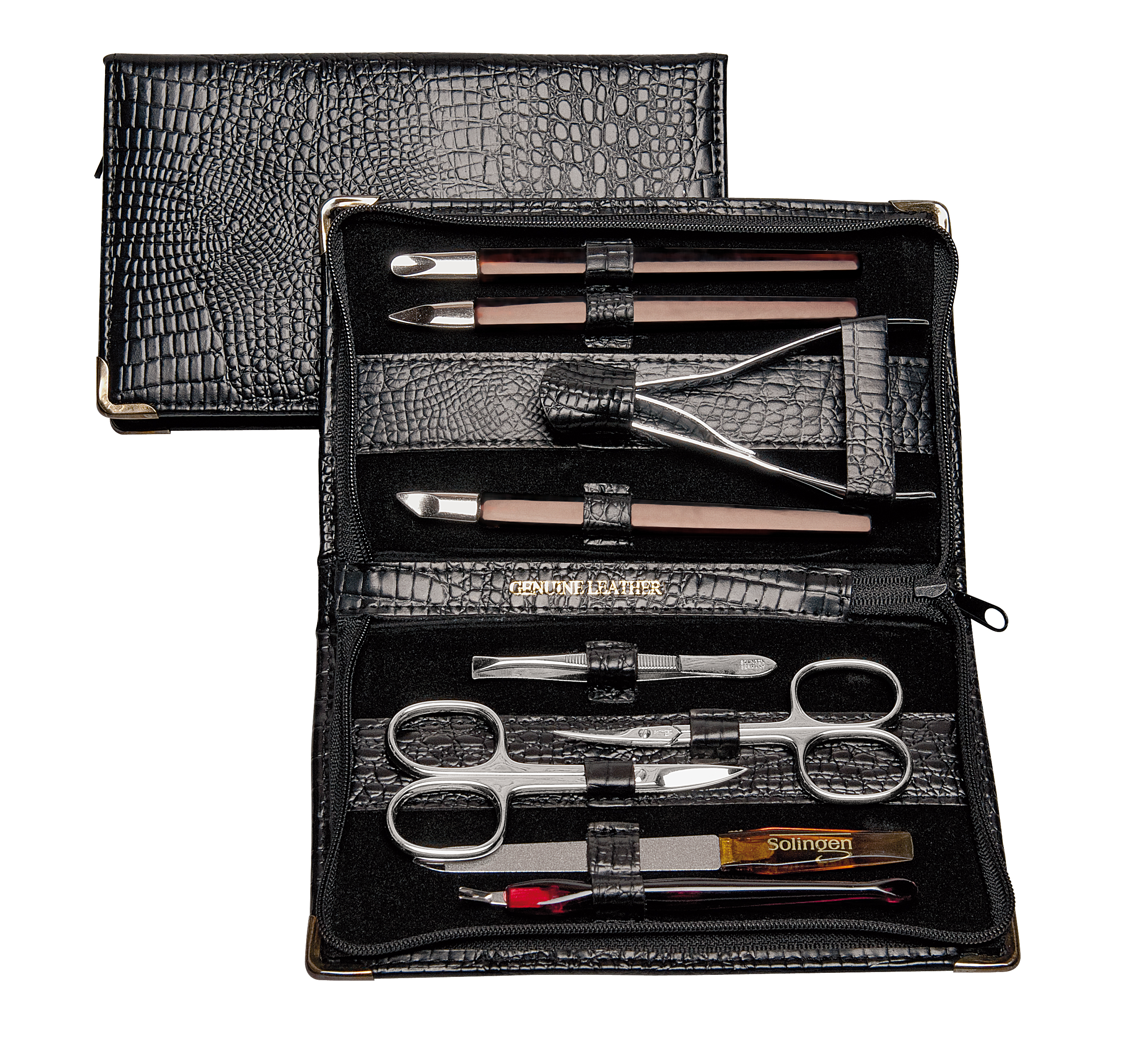 titania set manecure en cuir 9-pcs