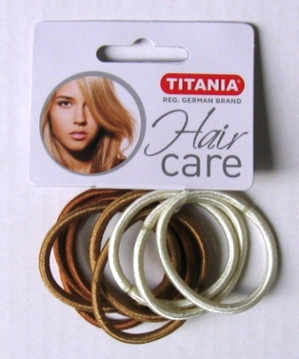 titania x9 haarelastiekjes 4mm dik blond-bruin
