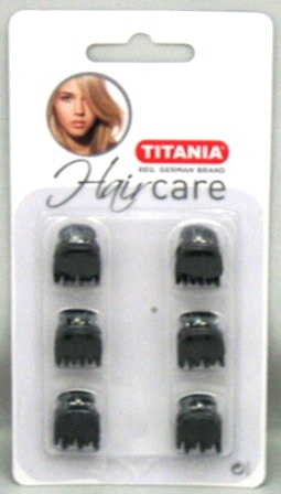 titania clips 6-pcs noir small