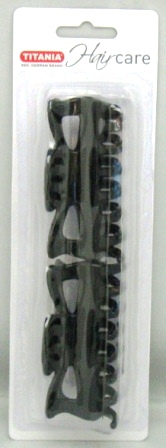 titania clips cheveux medium x2 noir