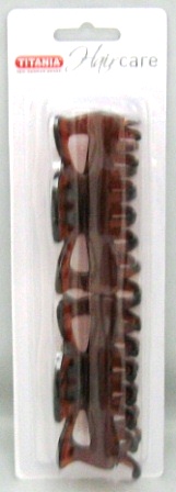 titania haarclips 9cm x2 bruin