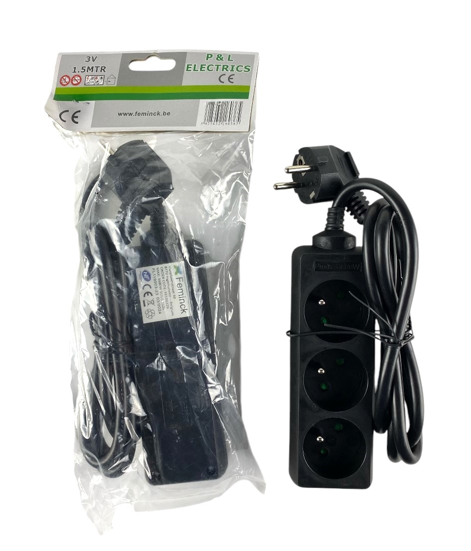 boite prises 3x16a+1.5m a-interrupt.noir