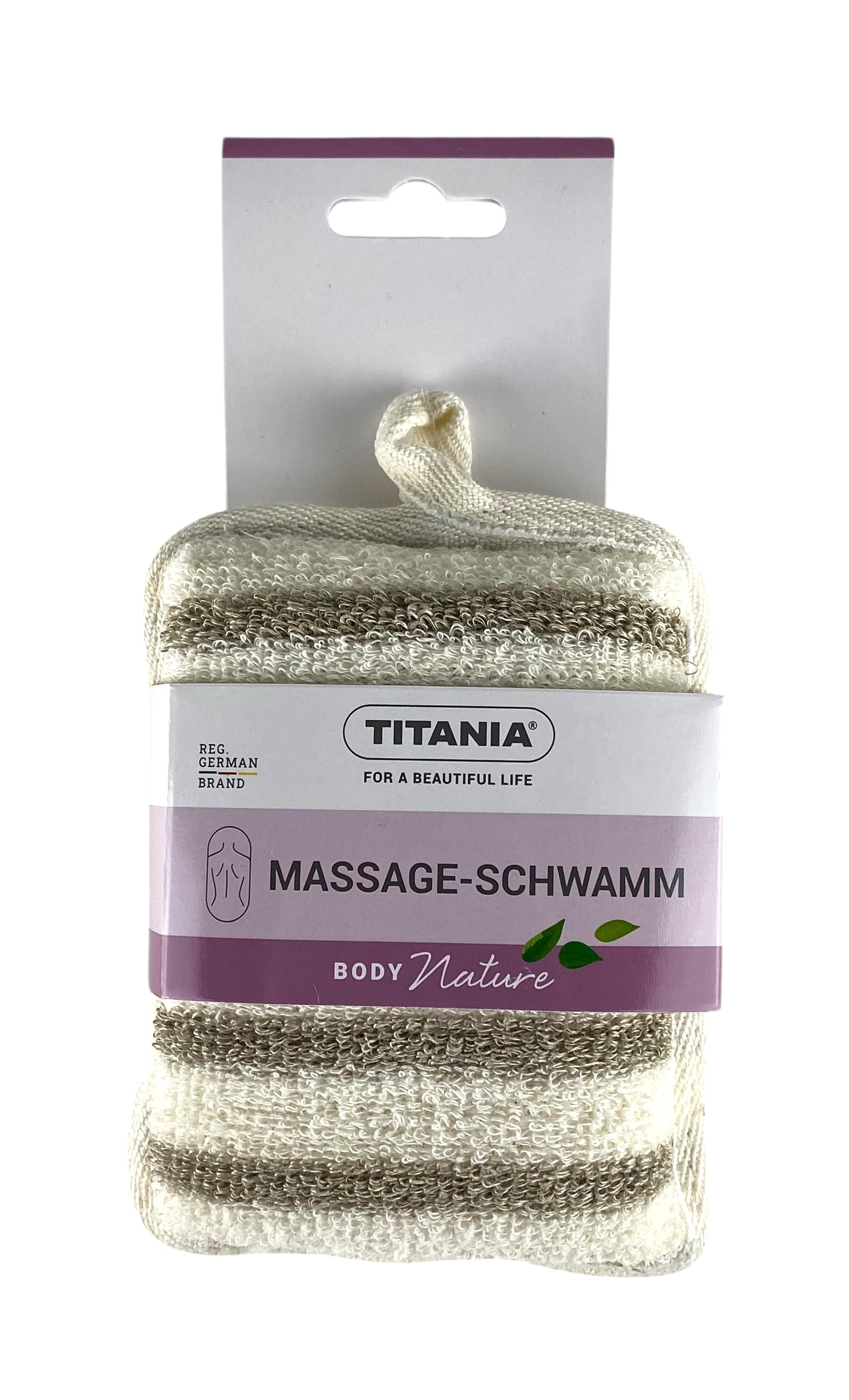 titania bain eponge de massage 10x12x4cm