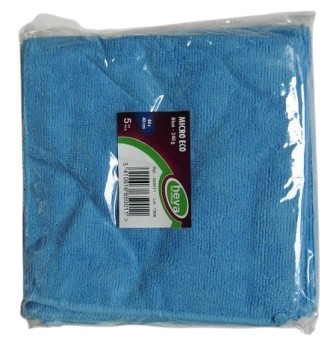 lavette microfibre heva x5 40x40cm blue 240gr
