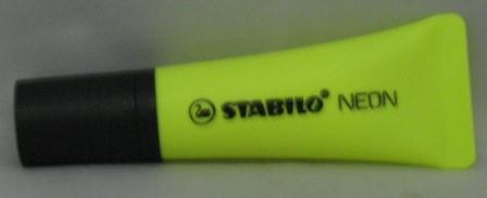 stabilo neon markeerstift geel