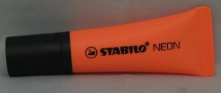 stabilo marqueur neon orange