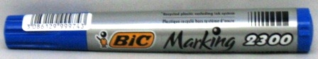 markeerstift bic perm. schuine punt 2300 blauw