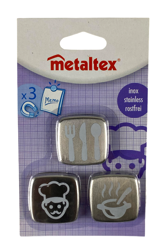 s-3 memo magnets keuken inox