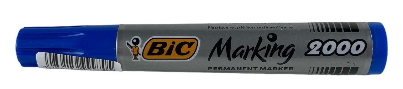 markeerstift bic perm. 2000 ronde punt blauw