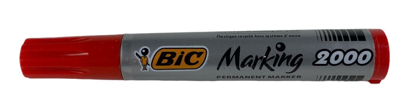 marqueur bic perm. 2000 point arrondie rouge