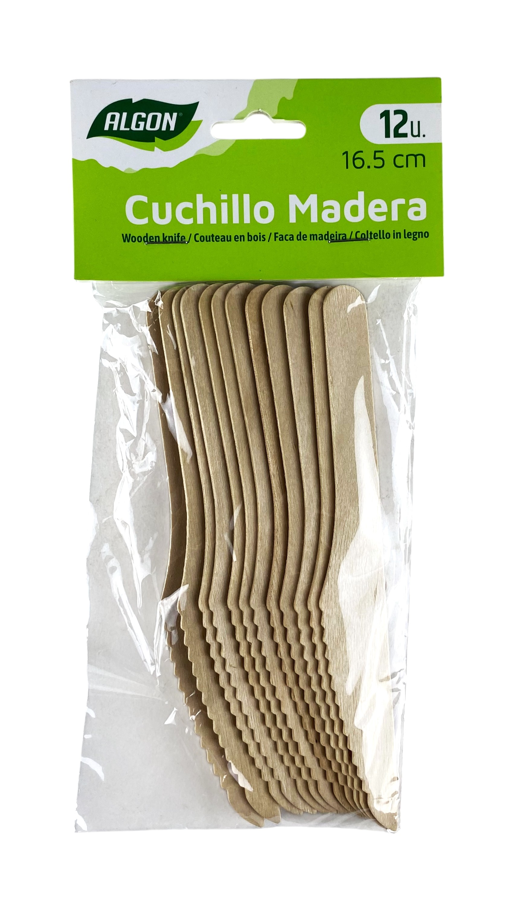 s-12 messen hout 16.5cm algon stockverkoop biobright/composteerbaar