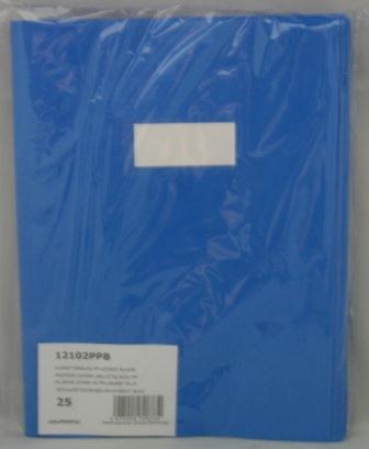 couverture cahier a4 plastic bleu