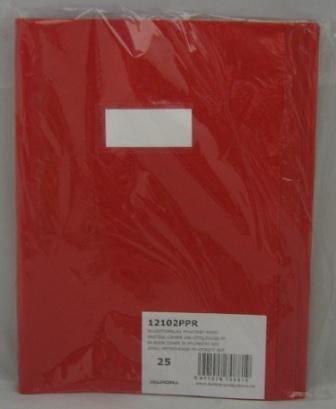 couverture cahier a4 plastic rouge