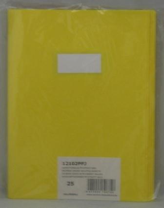 couverture cahier a4 plastic jaune