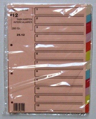 tussenbladen karton 12-dlg 280gr