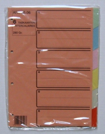 tussenbladen karton 6-dlg 280gr