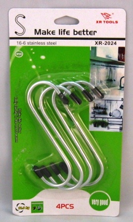 haken metaal x4- 10cm