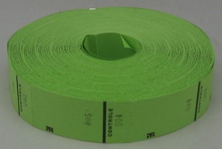 rouleau 1000 etiquettes p. tombola vert