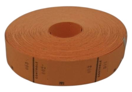 rouleau 1000 etiquettes p. tombola orange stockverkoop diversen
