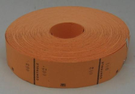 rouleau 1000 etiquettes p. tombola orange