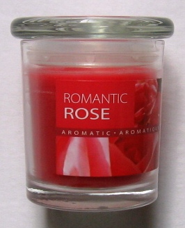kaars bokaal 9xh10cm romantic rose