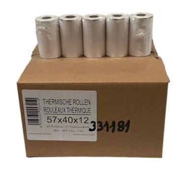 rouleaux thermique x50 57x40x12mm -17 metres