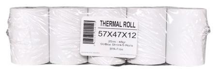 thermorollen x5 57x47x12mm-25mtr lengte