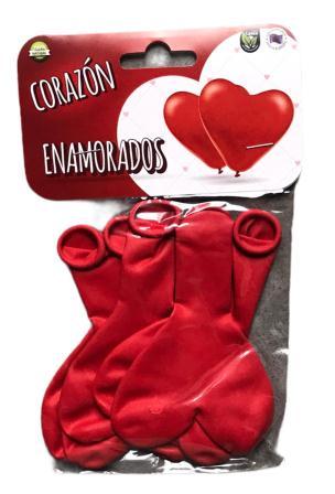 ballons coeur a gonfler x5 en sachet