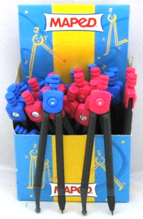 compas en plastic maped stockverkoop artikelen maped