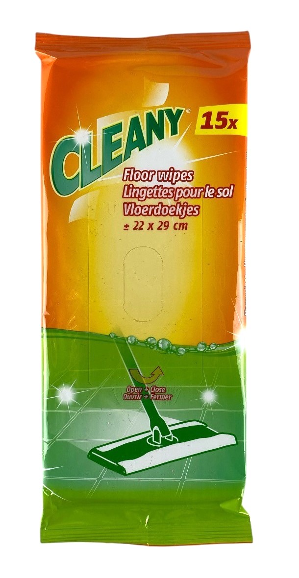 cleany 15 vloerdoekjes 22x29cm