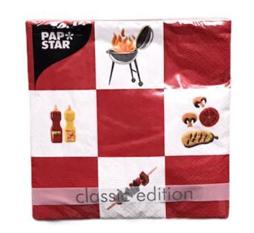 servetten new bbq 3l 33x33cm papstar