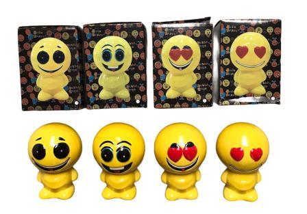spaarpot in keramiek smiley ventje klein 13cm