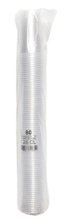 papstar 80 drinkbekers pp 0.25l transp