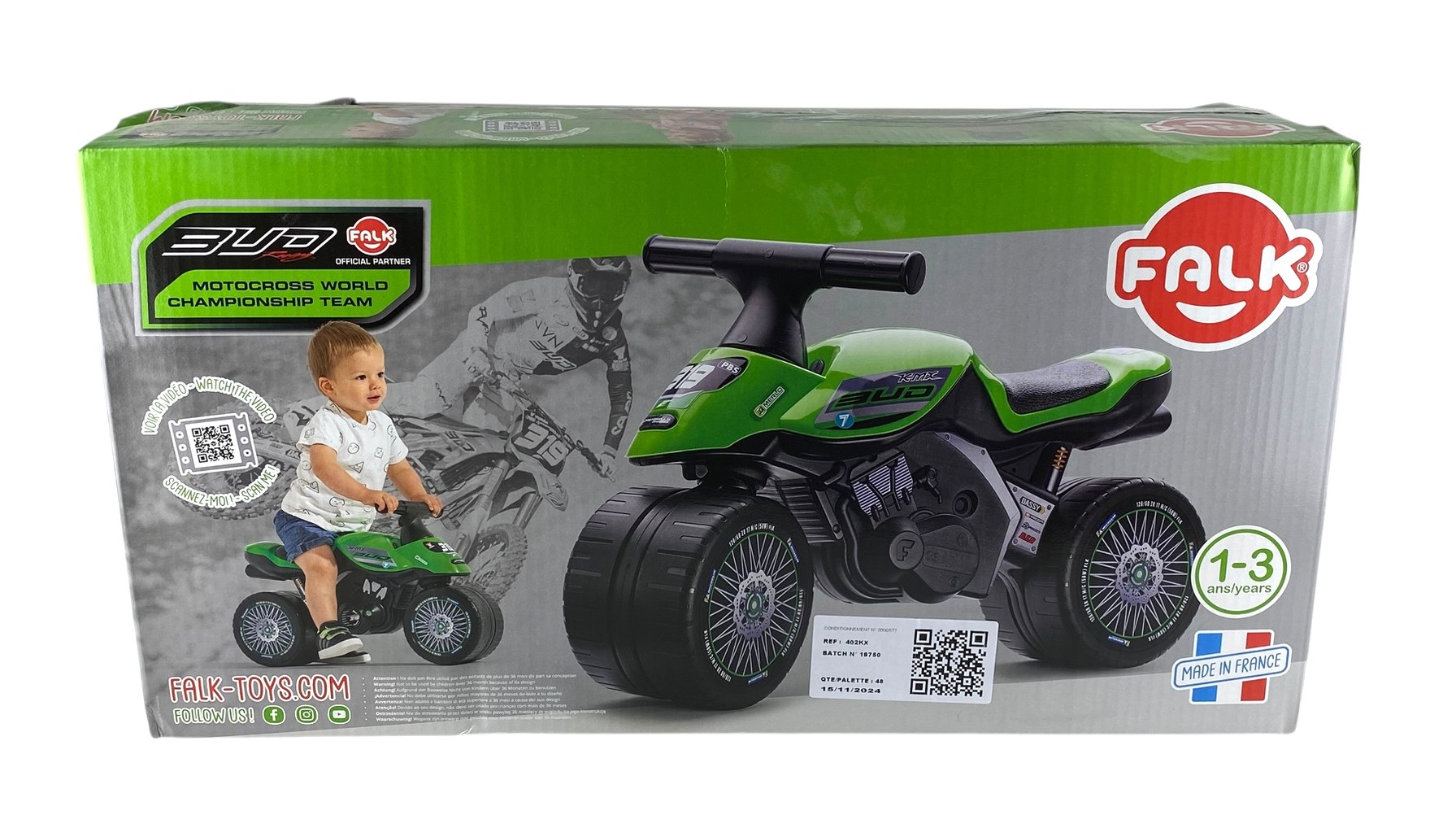 kawasaki loopfiets moto kind bud racing