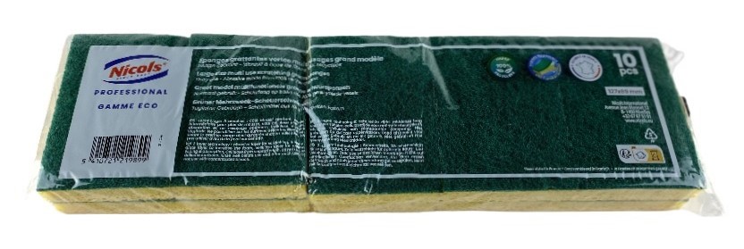 horeca eponge veg.grat verte eco pro x10 nicols