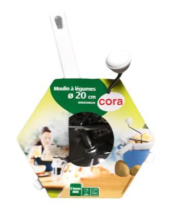 groentensnijder 20cm kunststof+2roosters cora