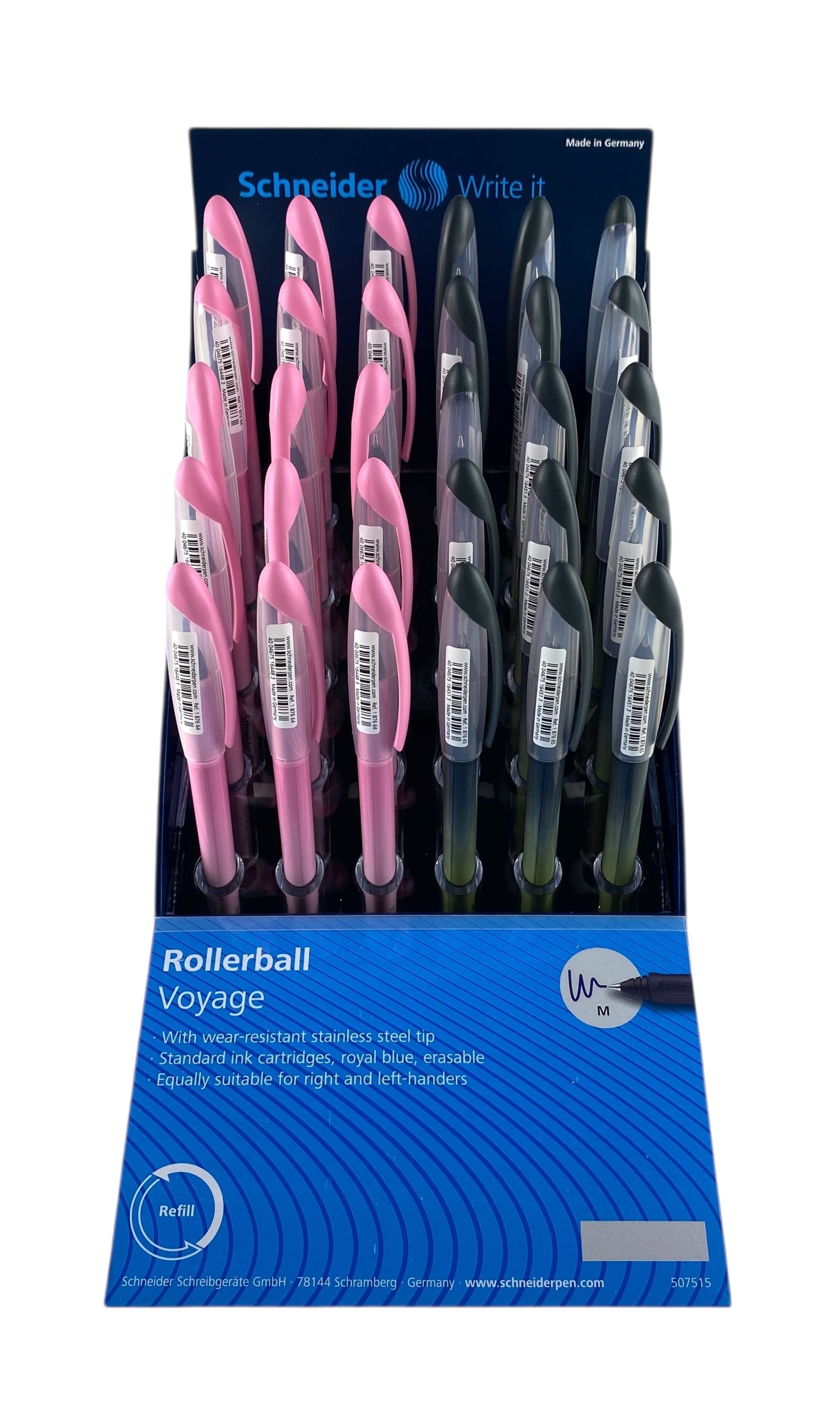 rollerpen schneider voyage stockverkoop schrijfwaren