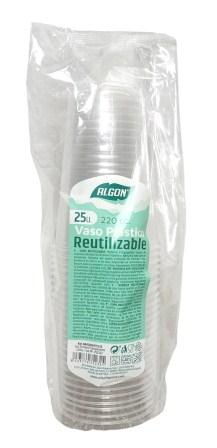 s-25 bekers 22cl transp. herbruikbaar plast. algon stockverkoop biobright/composteerbaar