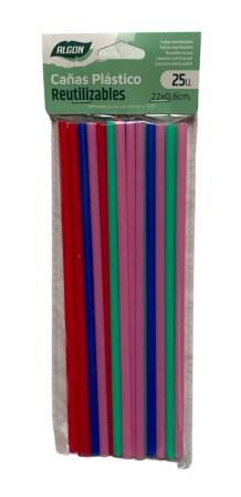 pailles couleur plast set-25 22x0.6cm