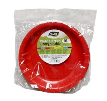 wegwerpborden rood d20cm s-10 algon