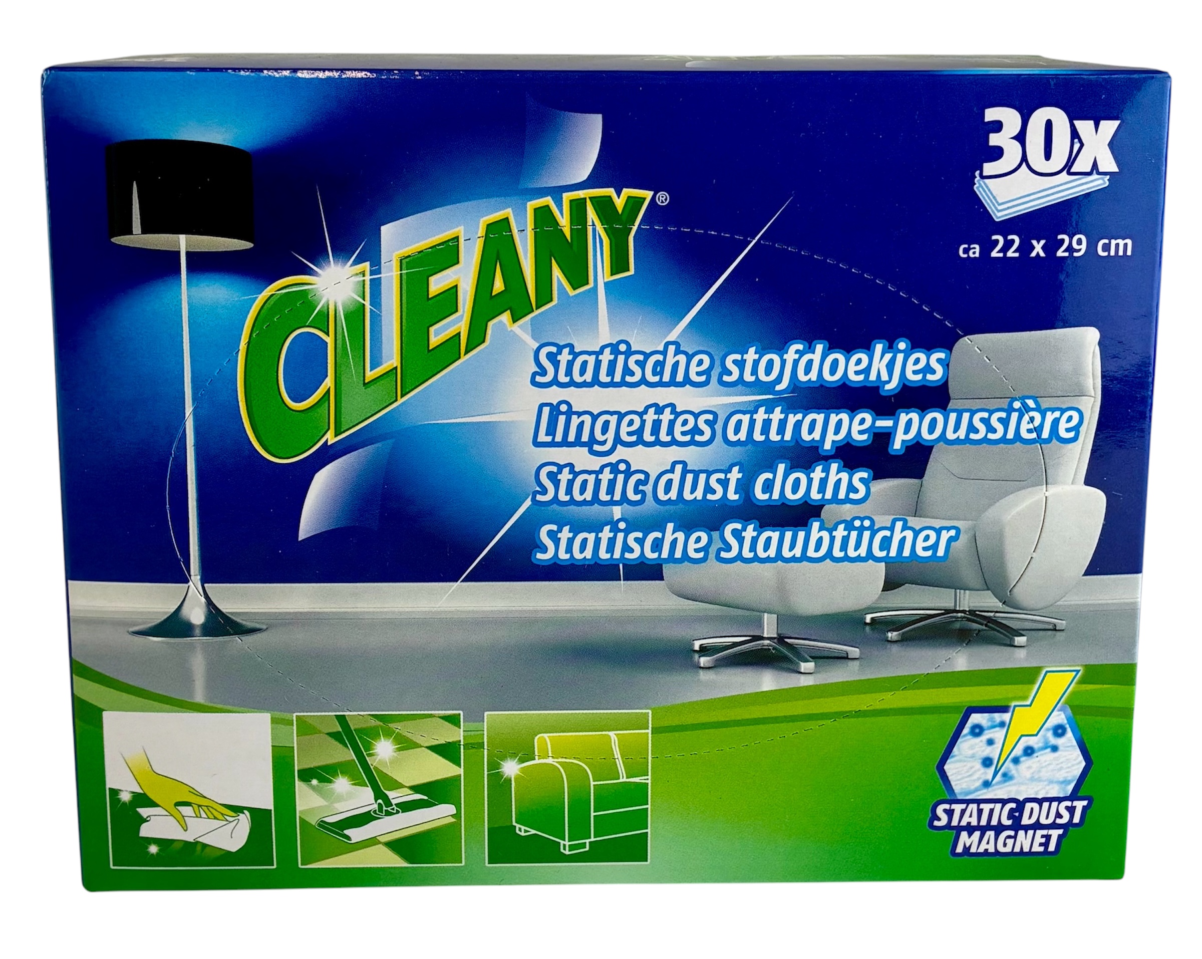 statische stofdoekjes cleany x30 stockverkoop dweilen/poets- vaat stofdoeken