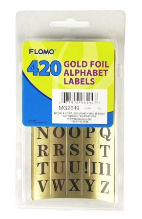 flomo 420 labels lettres en or